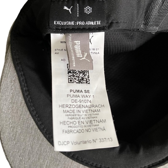 NWOT PUMA Tour Driver Hat Grey Moisture Wicking FlexFit Golf Bryson Small/Medium - Picture 8 of 10